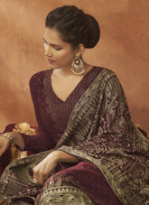Winsome Looking Salwar Suit in Maroon